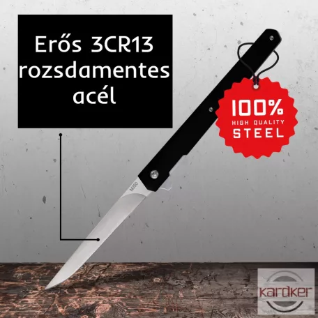 Kemping zsebkés sötét markolattal