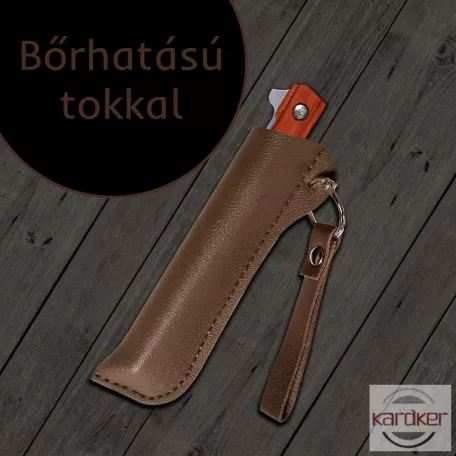 Kemping zsebkés vörösesbarna markolattal