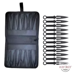 Fekete 12 db-os kunai dobókés szett