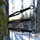 Fekete 12 db-os kunai dobókés szett