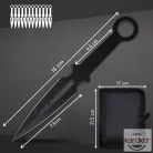 Fekete 12 db-os kunai dobókés szett