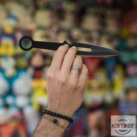 Fekete 12 db-os kunai dobókés szett