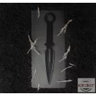 Fekete 12 db-os kunai dobókés szett