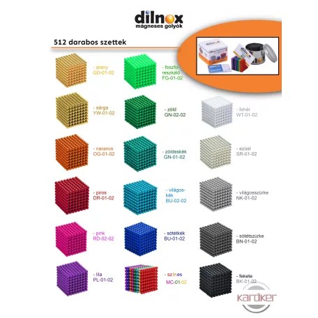 Mágneses építőjáték 512 db-os