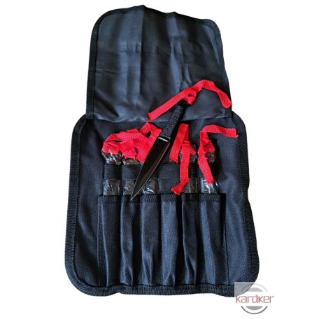 Fekete színű 6 db-os kunai szett 