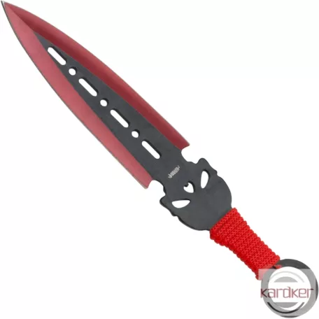Taktikai kard machete piros, dobókésekkel 