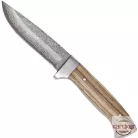 Damaszt kés zebra fa markolattal 10 cm pengével