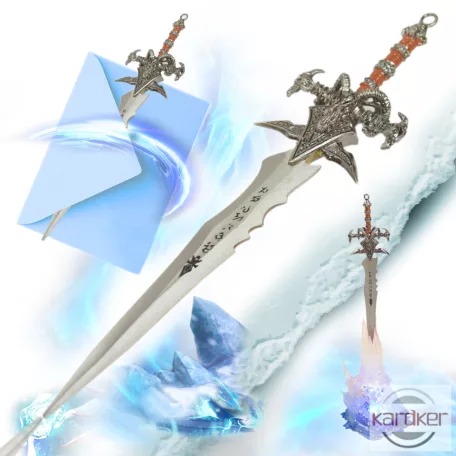 Warcraft - Frostmourne levélbontó kard LED megvilágítású állvánnyal