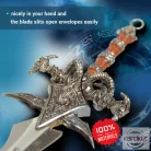 Warcraft - Frostmourne levélbontó kard LED megvilágítású állvánnyal