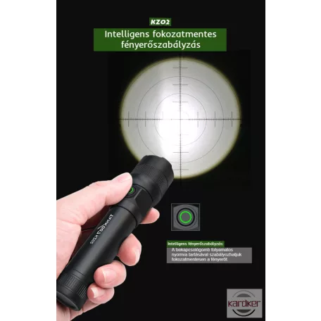 TANK007 extra erős, tölthető 2 az 1-ben LED zseblámpa 