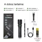 TANK007 extra erős, tölthető 2 az 1-ben LED zseblámpa 