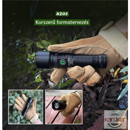 TANK007 extra erős, tölthető LED zseblámpa 7 funkcióval