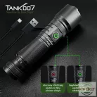 TANK007 extra erős, tölthető LED zseblámpa 7 funkcióval