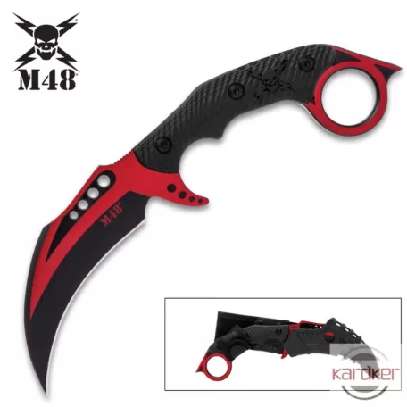 M48 Red Liberator Falcon Karambit
