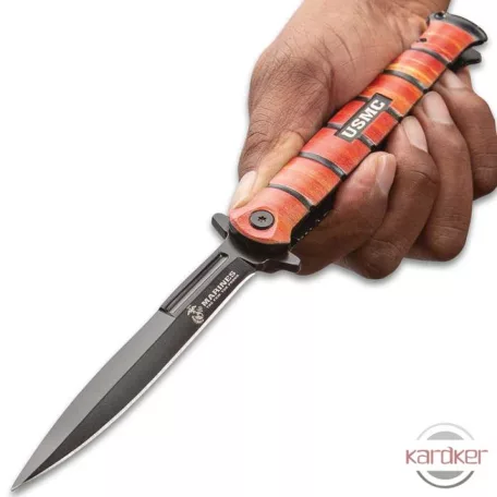 USMC Colossal Heritage Stiletto Pocket Knife