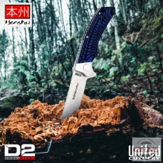   Honshu Black And Blue Sekyuriti Ball Bearing Pocket Knife - D2 