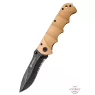 USMC Desert Warrior Assisted-Open Folding Knife, Desert Tan