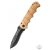 USMC Desert Warrior Assisted-Open Folding Knife, Desert Tan