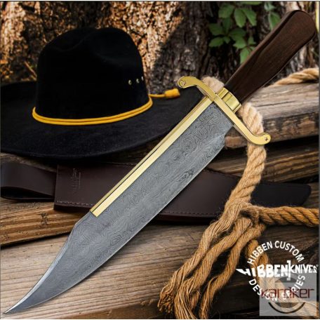 Gil Hibben Old West Bowie Damascus Edition
